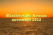 Blixtfotokurs Sensus november 2012